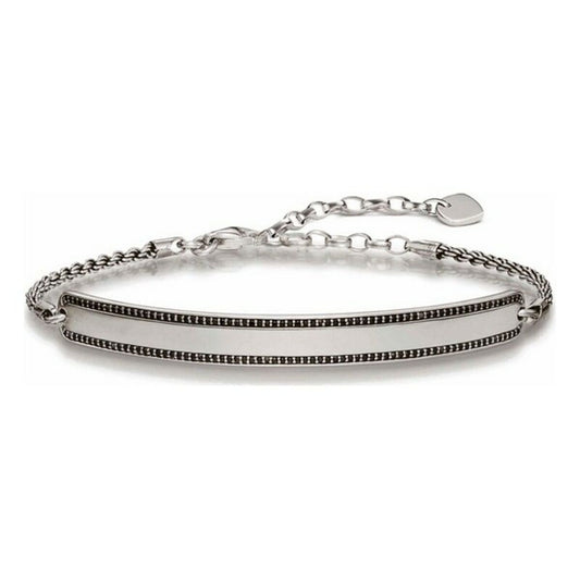 Pulsera Unisex Thomas Sabo LBA0009-643-11 Negro Plata Plateado