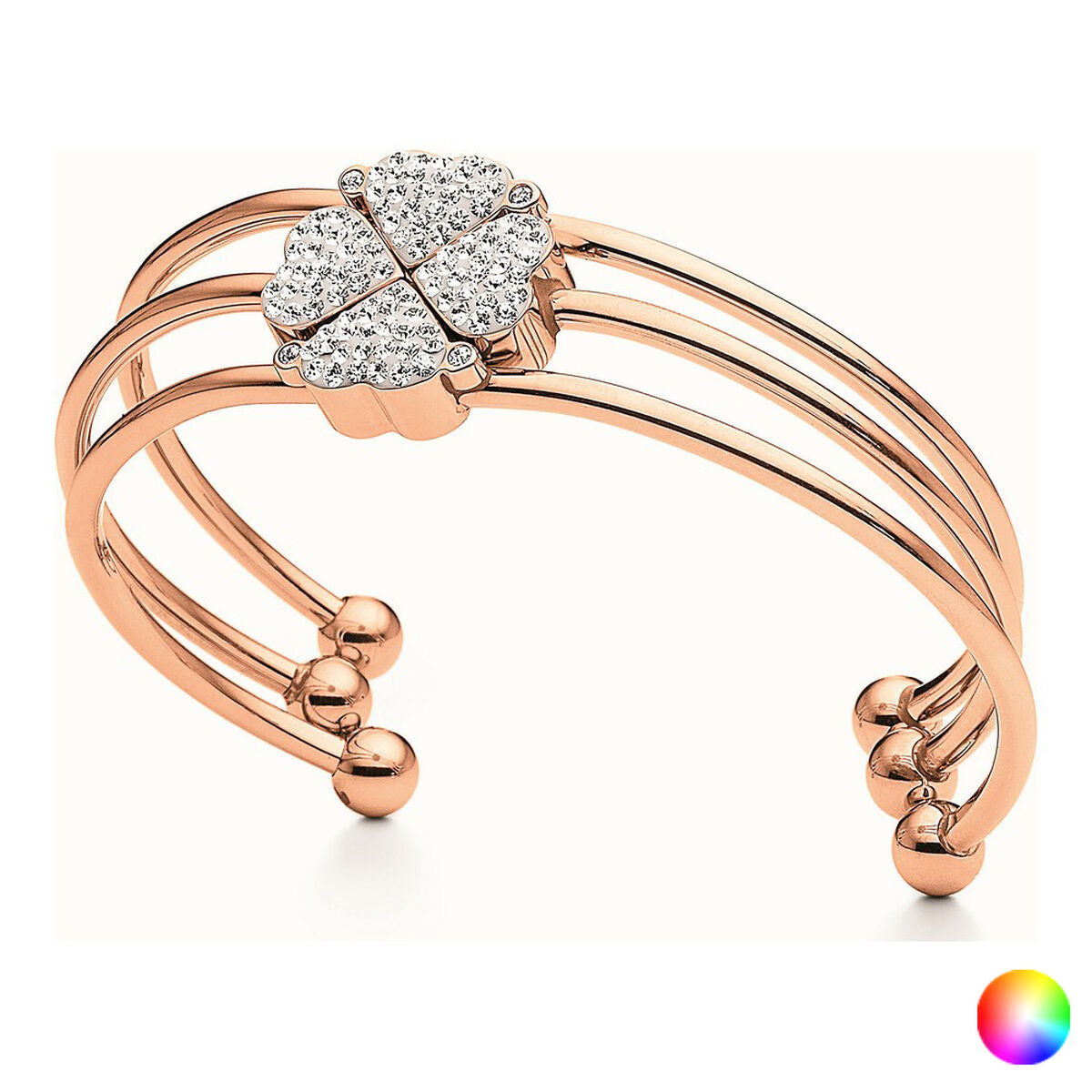 Pulsera Mujer Folli Follie 3B0T041R Oro Rosa Acero (16 cm)