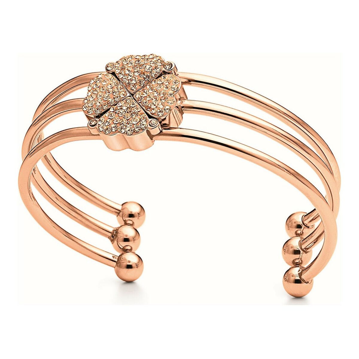 Pulsera Mujer Folli Follie 3B0T041R Oro Rosa Acero (16 cm)