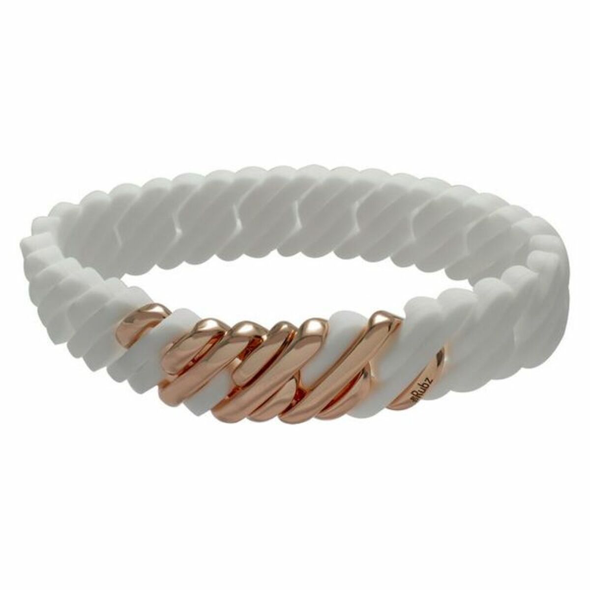 Pulsera TheRubz 100170 Blanco Rosa Silicona Acero Inoxidable Rosado Acero/Silicona (15 mm)