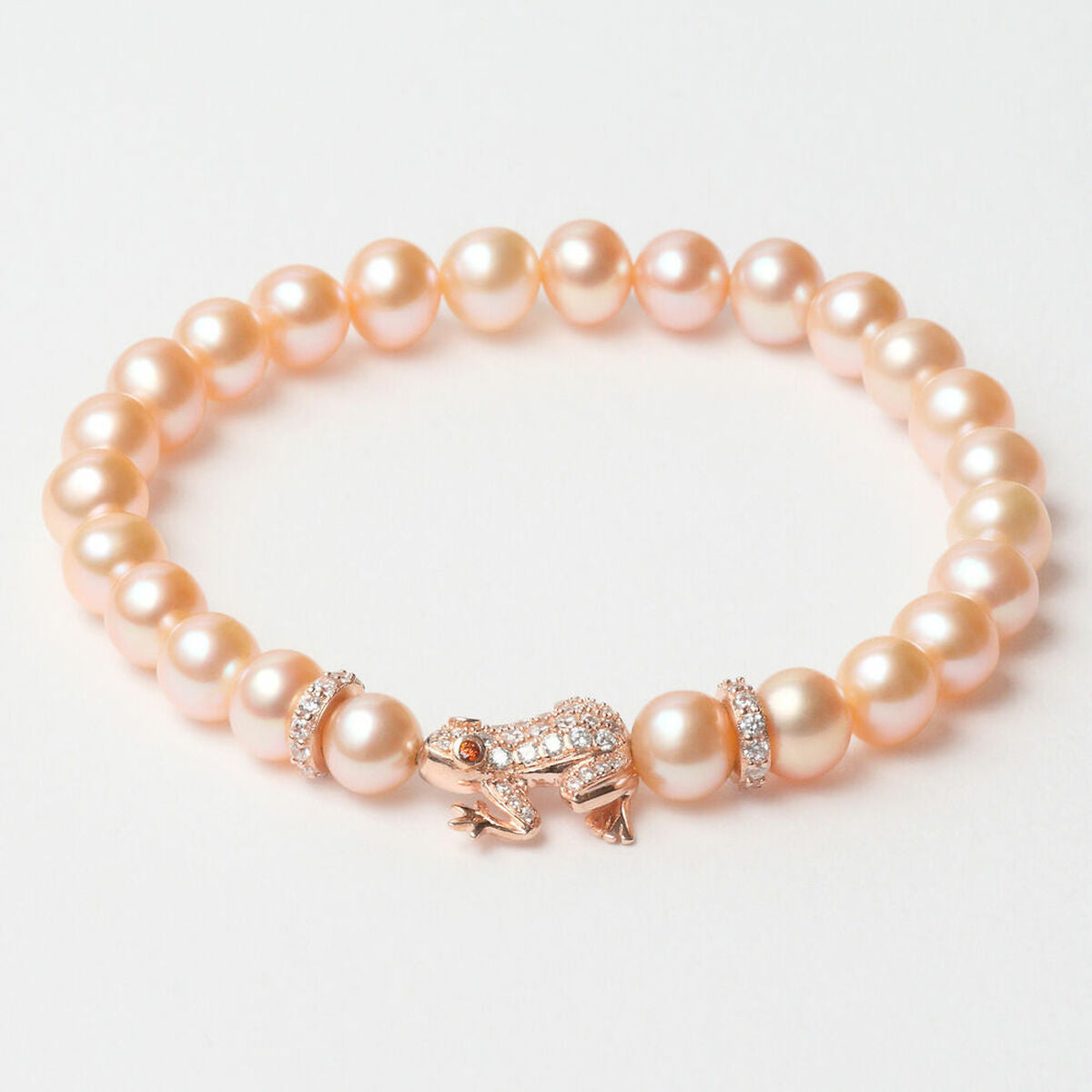 Pulsera Mujer Lancaster JLA-BR-FROG-2-PE Naranja Plata de ley 16 mm Rosado