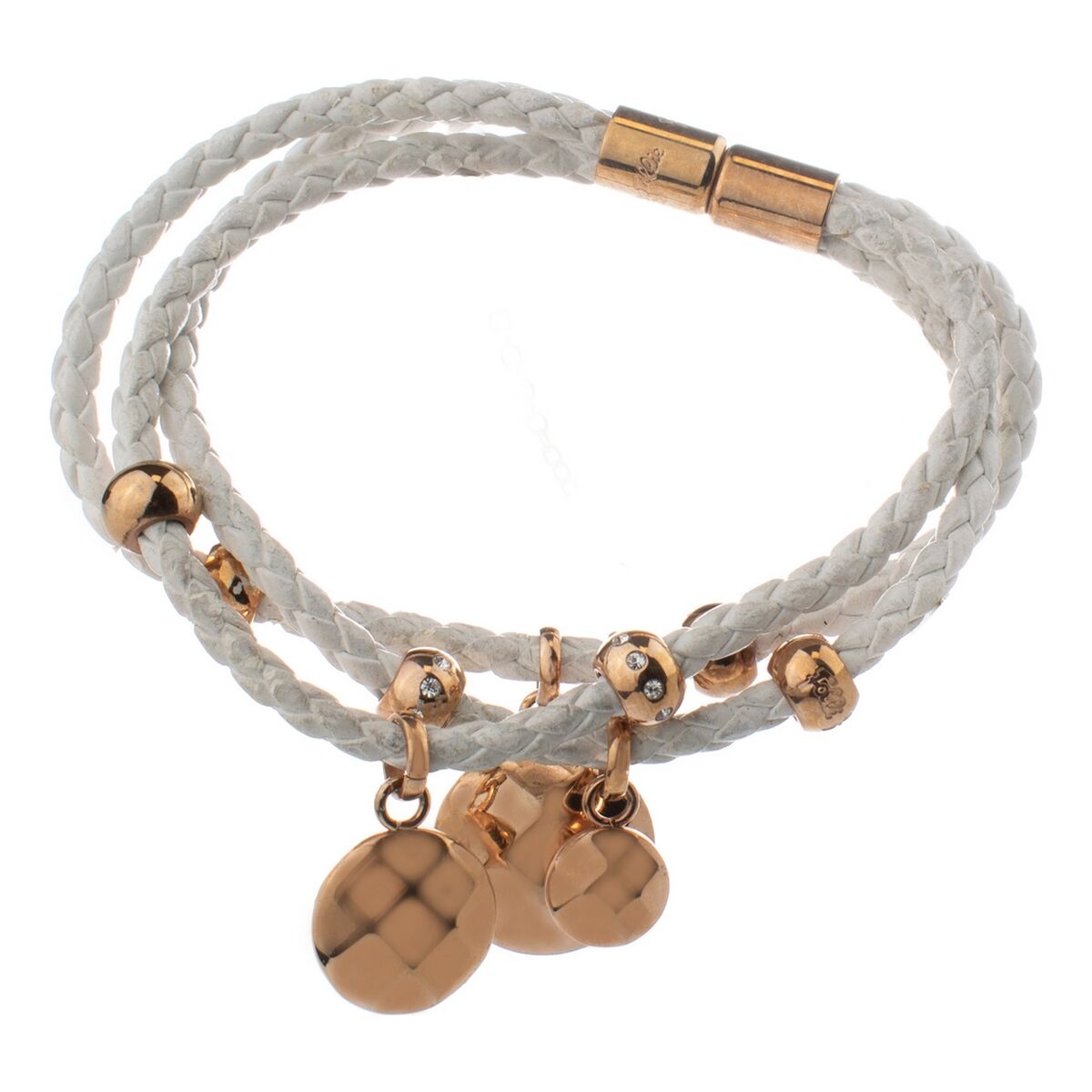 Pulsera Folli Follie 3B1T002RCWDF Blanco Acero Inoxidable (7 cm)
